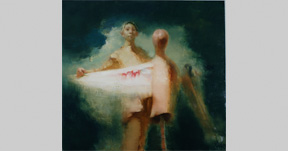 Man with Marionette.44x48in.